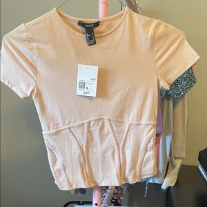 Forever 21 Peach Short Sleeve Top